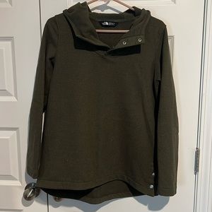 North Face green hoodie size medium